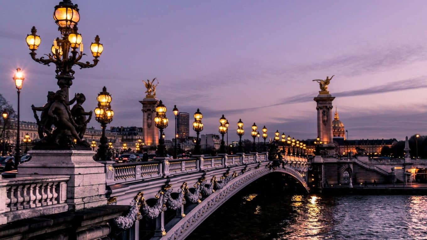 bridge during night time